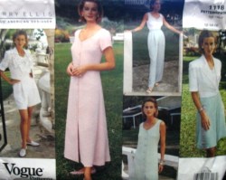 1118 VOGUE PERRY  ELLIS WAIST JACKET, A-DRESS, TOP,  BOTTOMS EZ PATTERN  12-16  & 6-10
